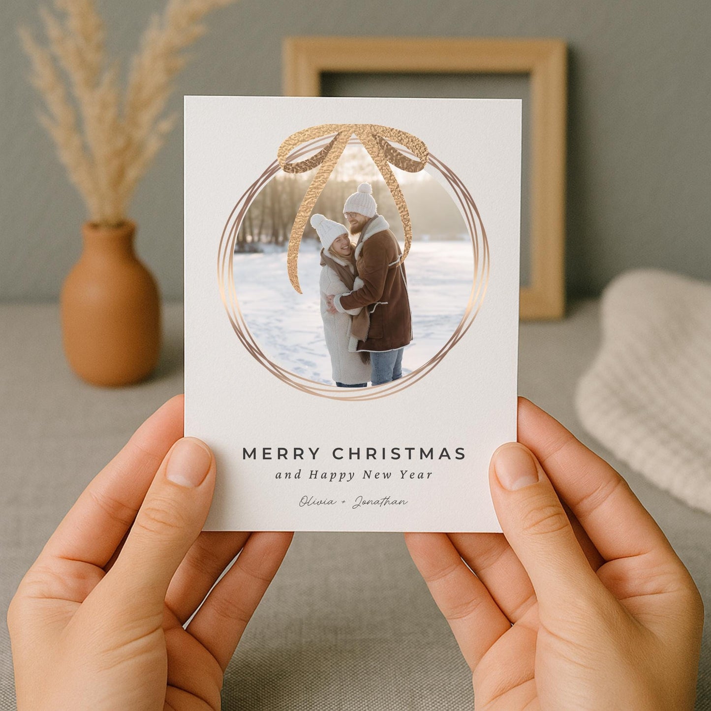 Personalised Photo Christmas Card | Add Your Own Picture | Custom Xmas Card | Handmade Holiday Card | Couple Family Christmas Card UK