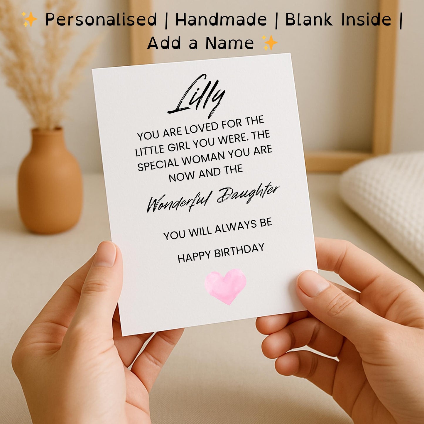 Birthday Card for Daughter, Personalised Daughter Birthday Card, Birthday Card for Her, Special Daughter Birthday Card, Cute Birthday Card