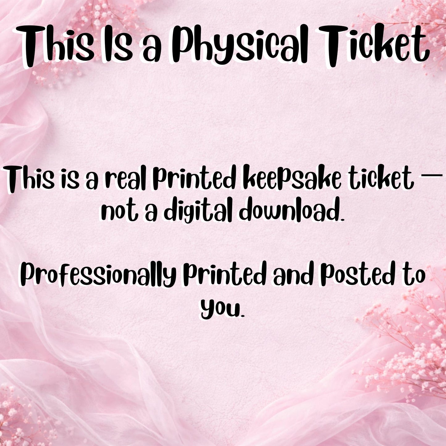 Personalised Disney-Inspired Foil Ticket | Custom Magical Surprise Ticket for Any Event | Glitter Effect Print for Birthdays, Trips & More!