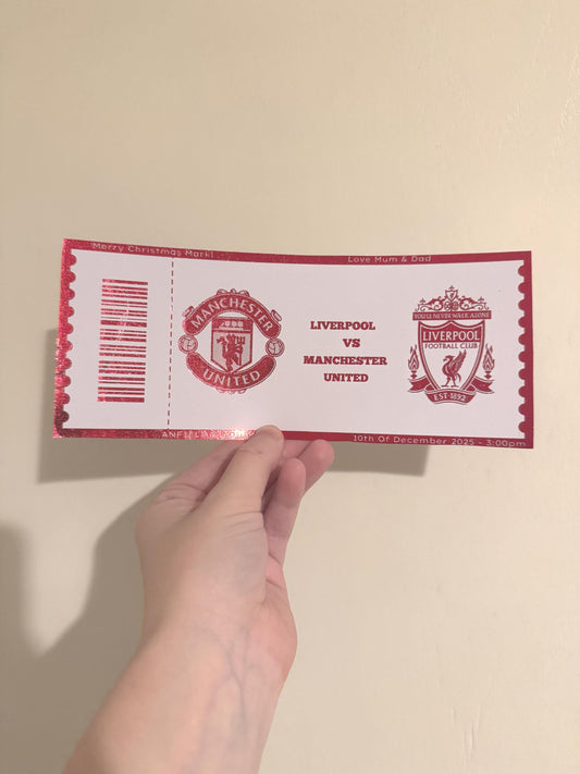 Custom Foil Ticket Gift • Personalised Foiled Event Ticket • Birthday Gift Ticket • Luxury 22x11cm Keepsake • Any Event • Many Foil Colours