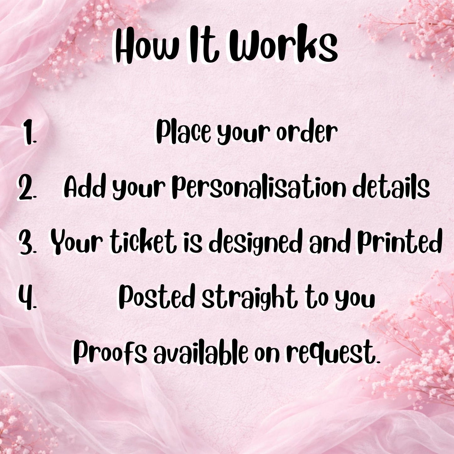 Personalised Disney-Inspired Foil Ticket | Custom Magical Surprise Ticket for Any Event | Glitter Effect Print for Birthdays, Trips & More!