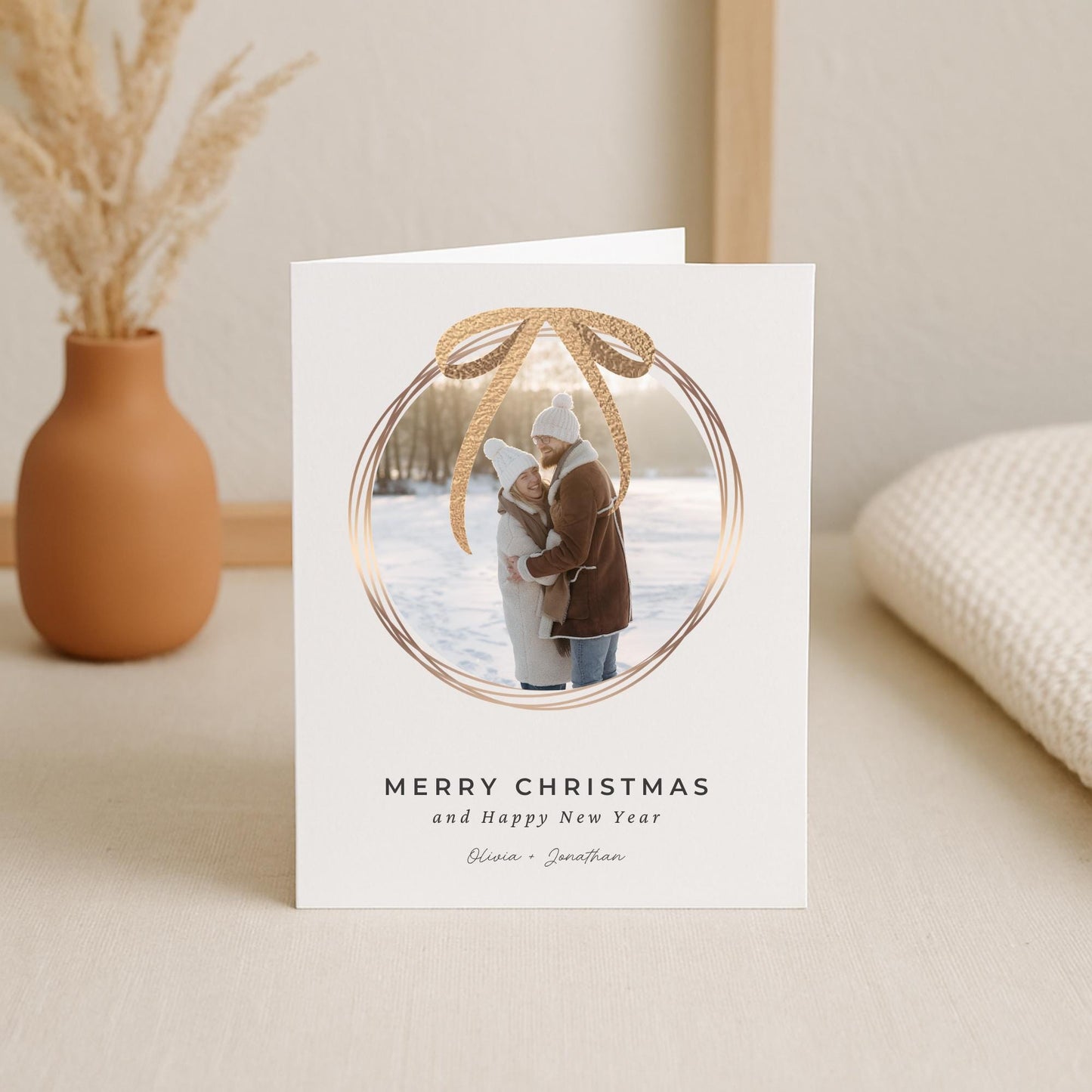 Personalised Photo Christmas Card | Add Your Own Picture | Custom Xmas Card | Handmade Holiday Card | Couple Family Christmas Card UK