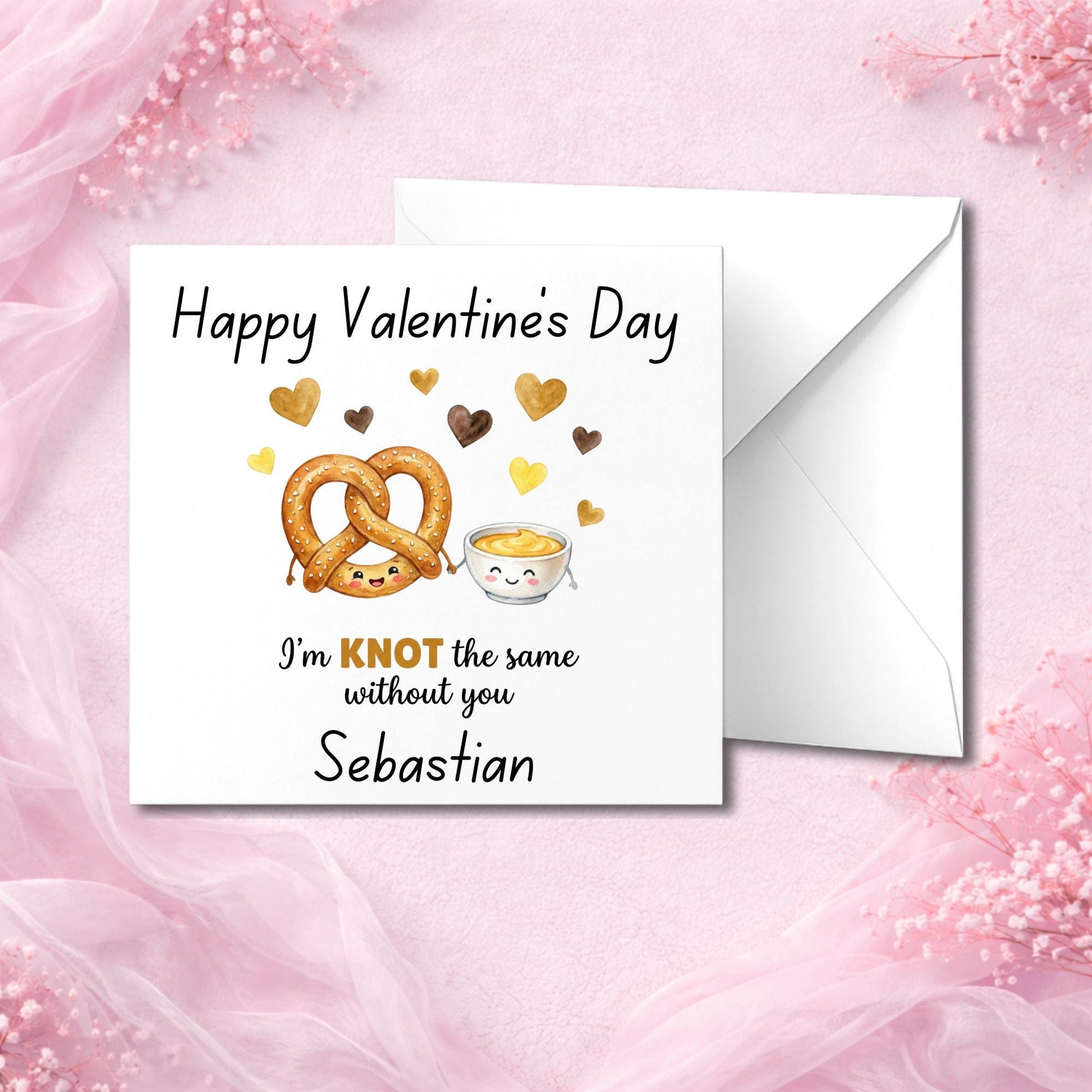 Personalised Valentine’s greeting card displayed without envelope to highlight thick luxury cardstock and premium print finish. Handmade custom love card printed on high-quality paper and made to order. Physical keepsake card designed for couples and romantic occasions, offering a personalised Valentine’s Day card that feels premium and meaningful.