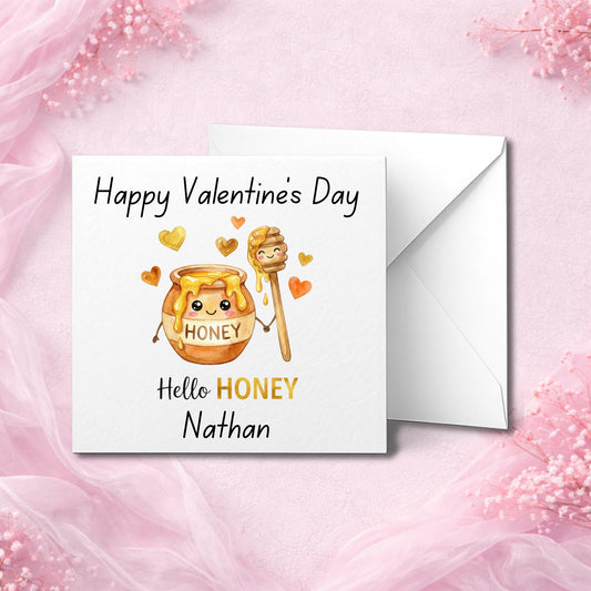 Personalised Valentine’s Day card handmade to order and printed on thick luxury cardstock. Premium physical greeting card customised with names or wording, designed as a romantic keepsake gift for couples. High quality custom Valentine card supplied with a matching envelope, made in the UK with care and attention to detail. Ideal personalised love card for husband, wife, boyfriend, girlfriend or partner, created to be kept forever.