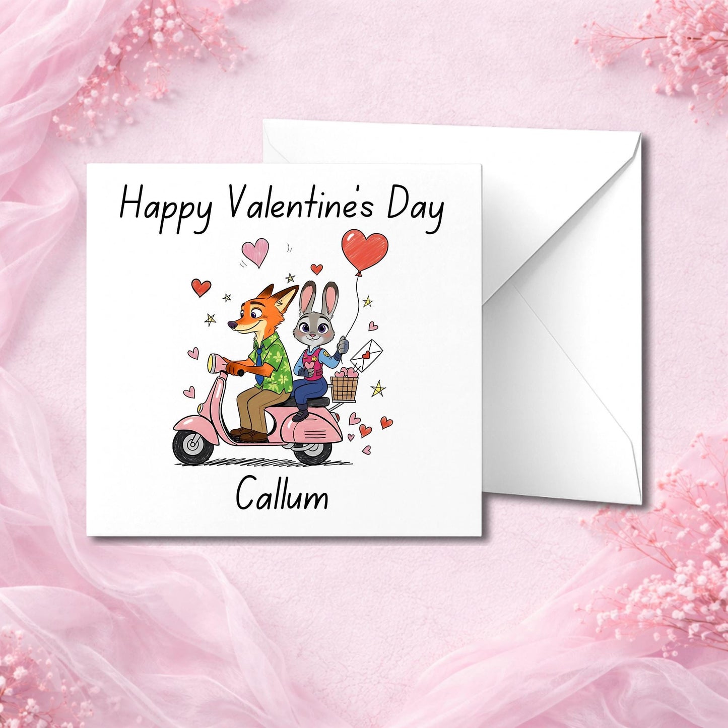 Personalised Valentine’s greeting card displayed without envelope to highlight thick luxury cardstock and premium print finish. Handmade custom love card printed on high-quality paper and made to order. Physical keepsake card designed for couples and romantic occasions, offering a personalised Valentine’s Day card that feels premium and meaningful.