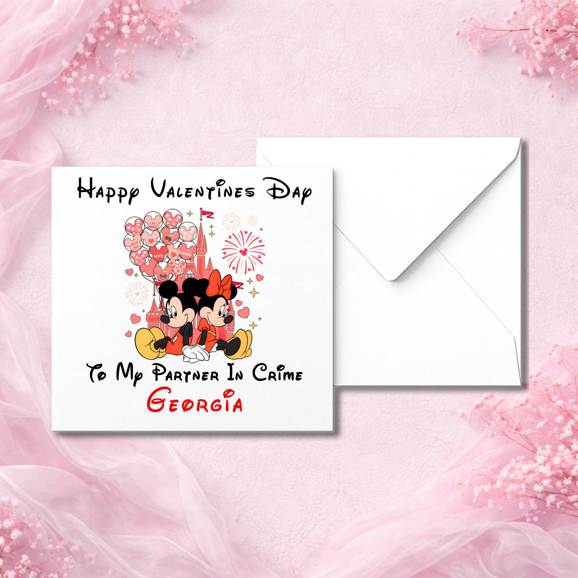 Personalised greeting card shown flat on premium hammered cardstock, featuring crisp artwork, soft texture, and a coordinating envelope.