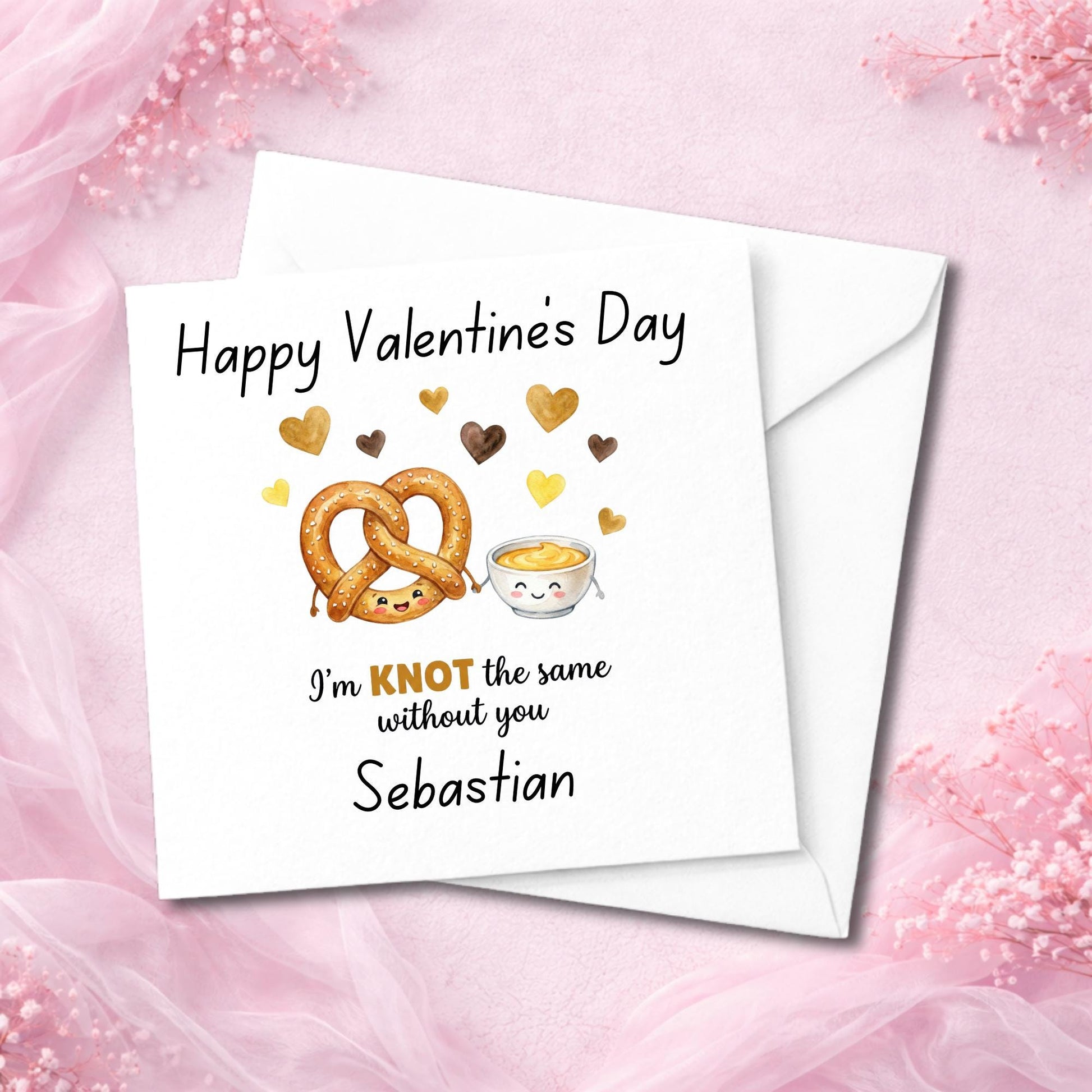 Inside view of personalised Valentine’s greeting card showing blank interior for a handwritten message. Handmade luxury card printed on thick high-quality cardstock. Custom physical Valentine card designed for couples who want to add a personal handwritten note. Premium keepsake greeting card made to order for romantic occasions.