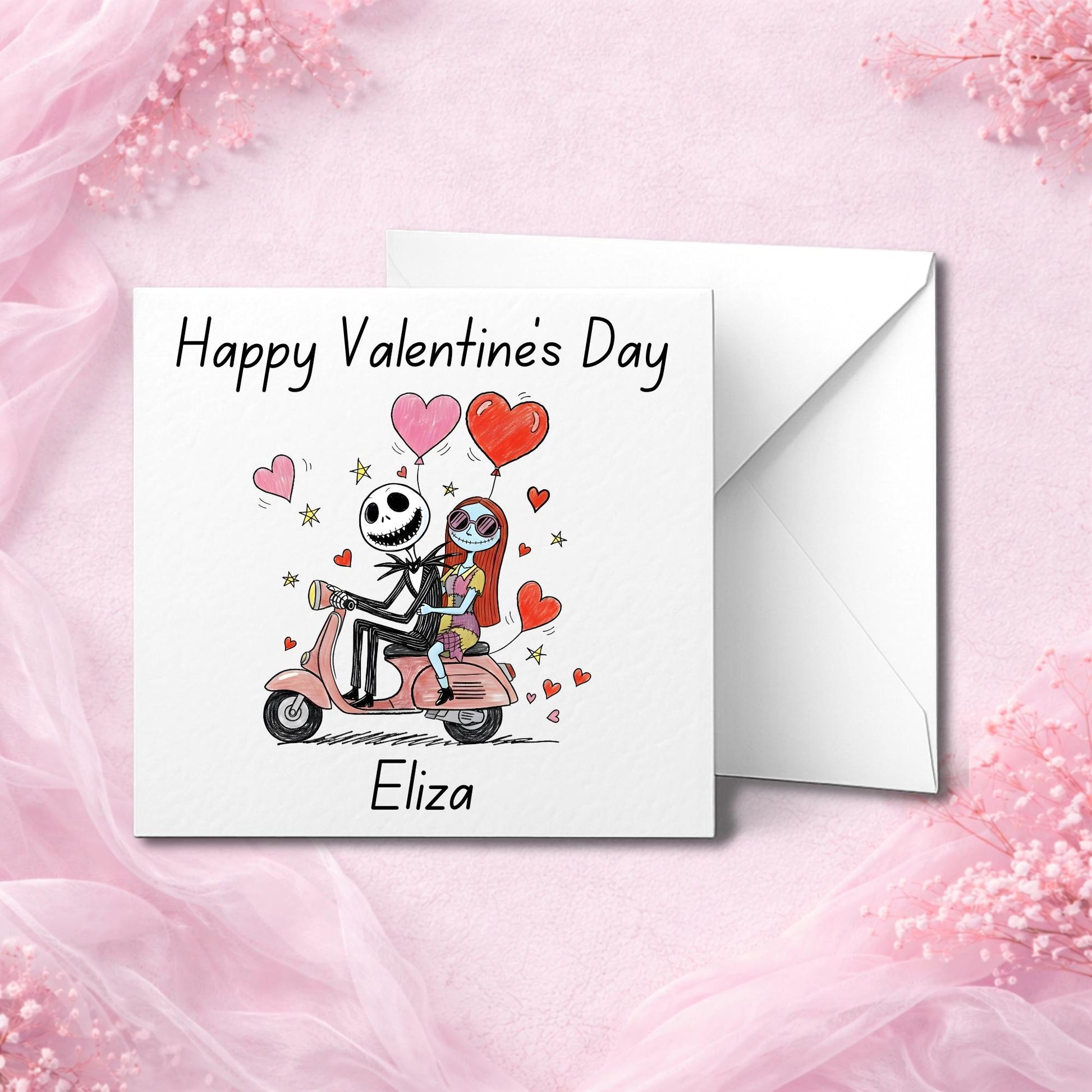 Personalised Valentine’s Day card handmade to order and printed on thick luxury cardstock. Premium physical greeting card customised with names or wording, designed as a romantic keepsake gift for couples. High quality custom Valentine card supplied with a matching envelope, made in the UK with care and attention to detail. Ideal personalised love card for husband, wife, boyfriend, girlfriend or partner, created to be kept forever.