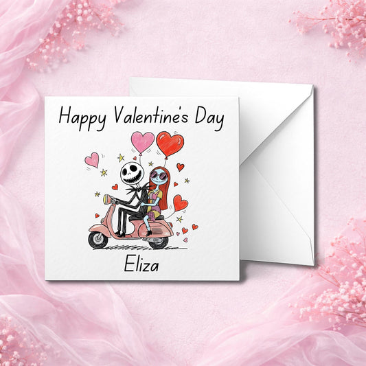 Personalised Valentine’s Day card handmade to order and printed on thick luxury cardstock. Premium physical greeting card customised with names or wording, designed as a romantic keepsake gift for couples. High quality custom Valentine card supplied with a matching envelope, made in the UK with care and attention to detail. Ideal personalised love card for husband, wife, boyfriend, girlfriend or partner, created to be kept forever.