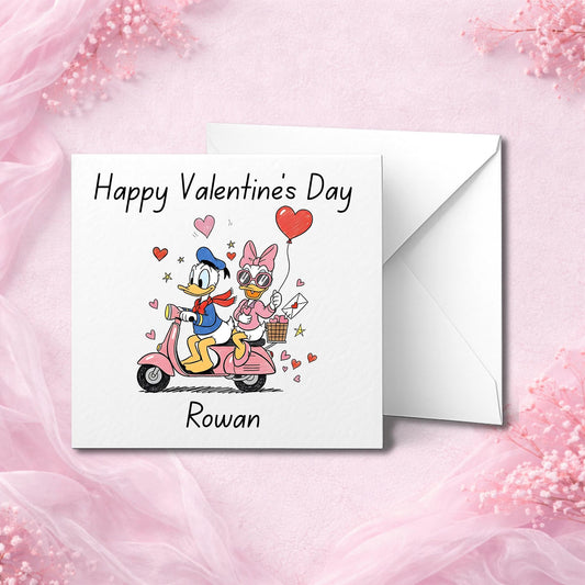 Personalised Valentine’s Day card handmade to order and printed on thick luxury cardstock. Premium physical greeting card customised with names or wording, designed as a romantic keepsake gift for couples. High quality custom Valentine card supplied with a matching envelope, made in the UK with care and attention to detail. Ideal personalised love card for husband, wife, boyfriend, girlfriend or partner, created to be kept forever.