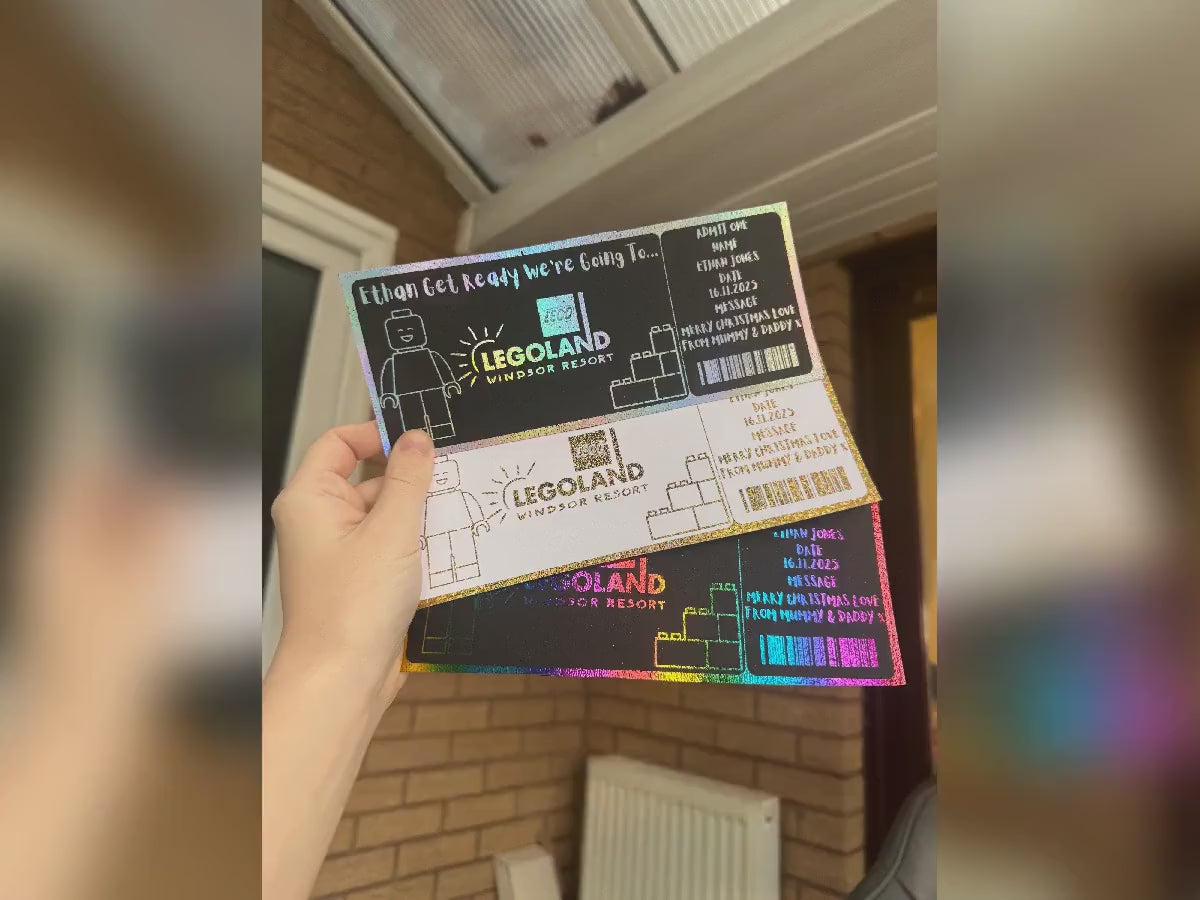 Personalised Tattoo Voucher Ticket 200 Gift, Custom Tattoo Gift Card, Birthday Tattoo Voucher Keepsake, Foil Tattoo Ticket Gift