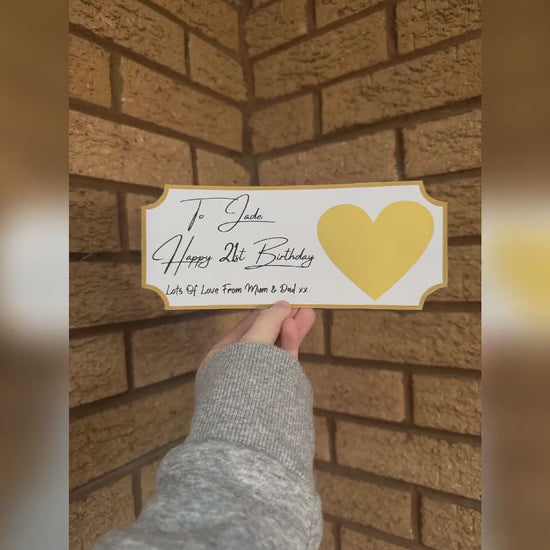 Personalised scratch to reveal voucher, surprise birthday scratch card, any age 18th, 21st, 30th, 40th, 60th birthday, birthday gift voucher